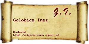 Golobics Inez névjegykártya